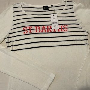 NWT Black Saks Fifth Avenue St Barths Long Sleeve Shirt